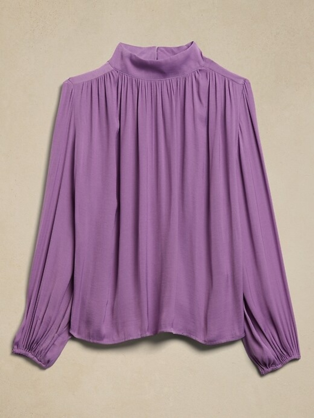 Banana Republic Factory Slit-Back Blouse Purple Dawn Medium NWT - Picture 4 of 7